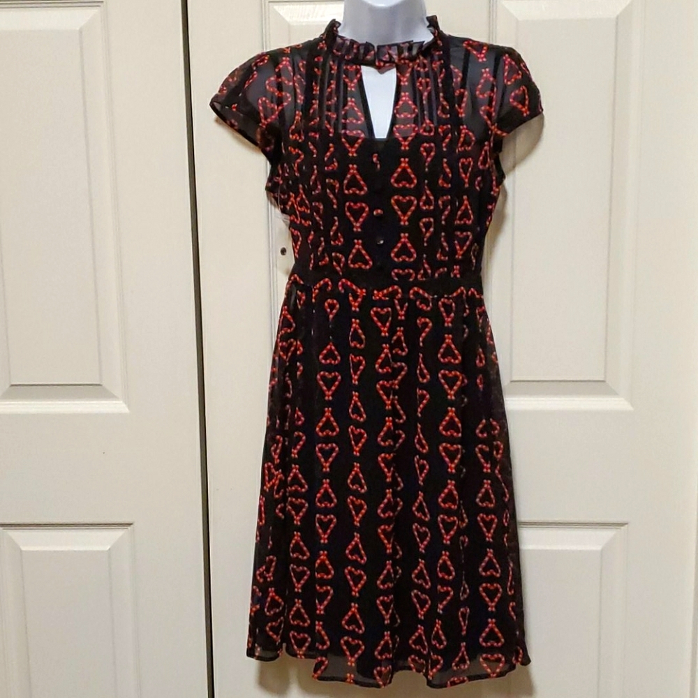 Modcloth candy cane dress size small NWOT